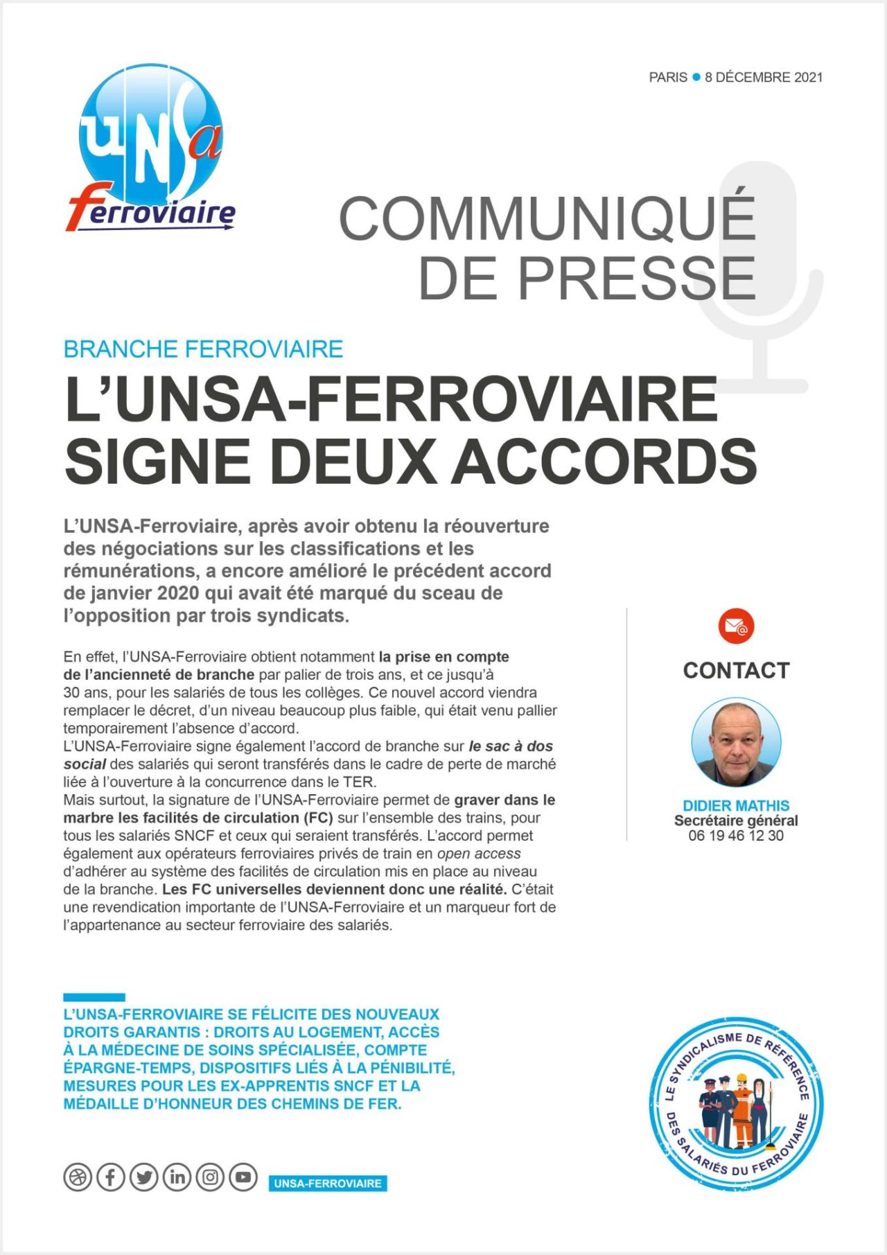Convention collective nationale UNSAFerroviaire
