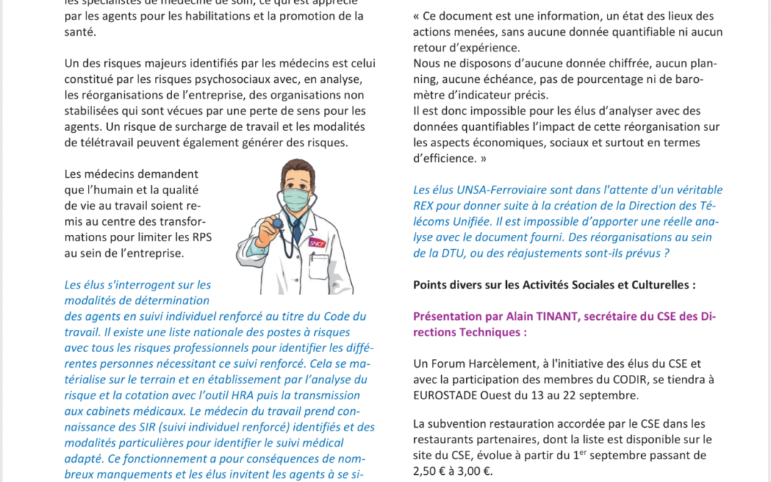 CSE Réseau – DT