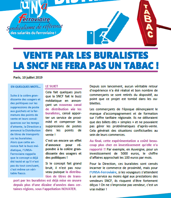 Vente par les buralistes