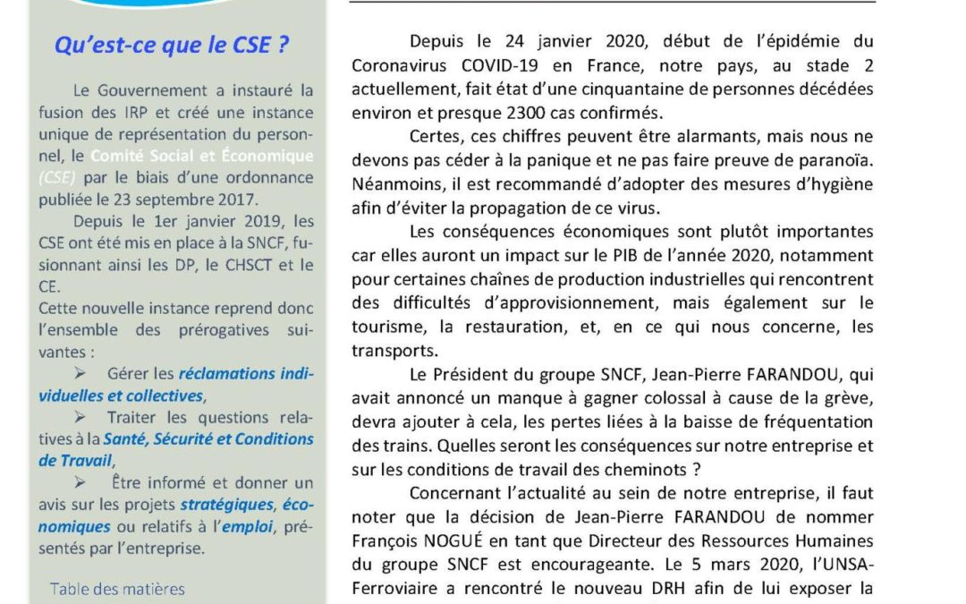 Journal des CSE Réseau