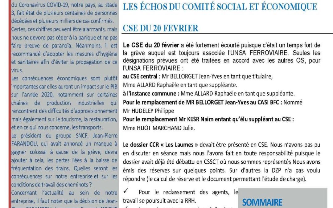 Journal des CSE de SNCF Réseau