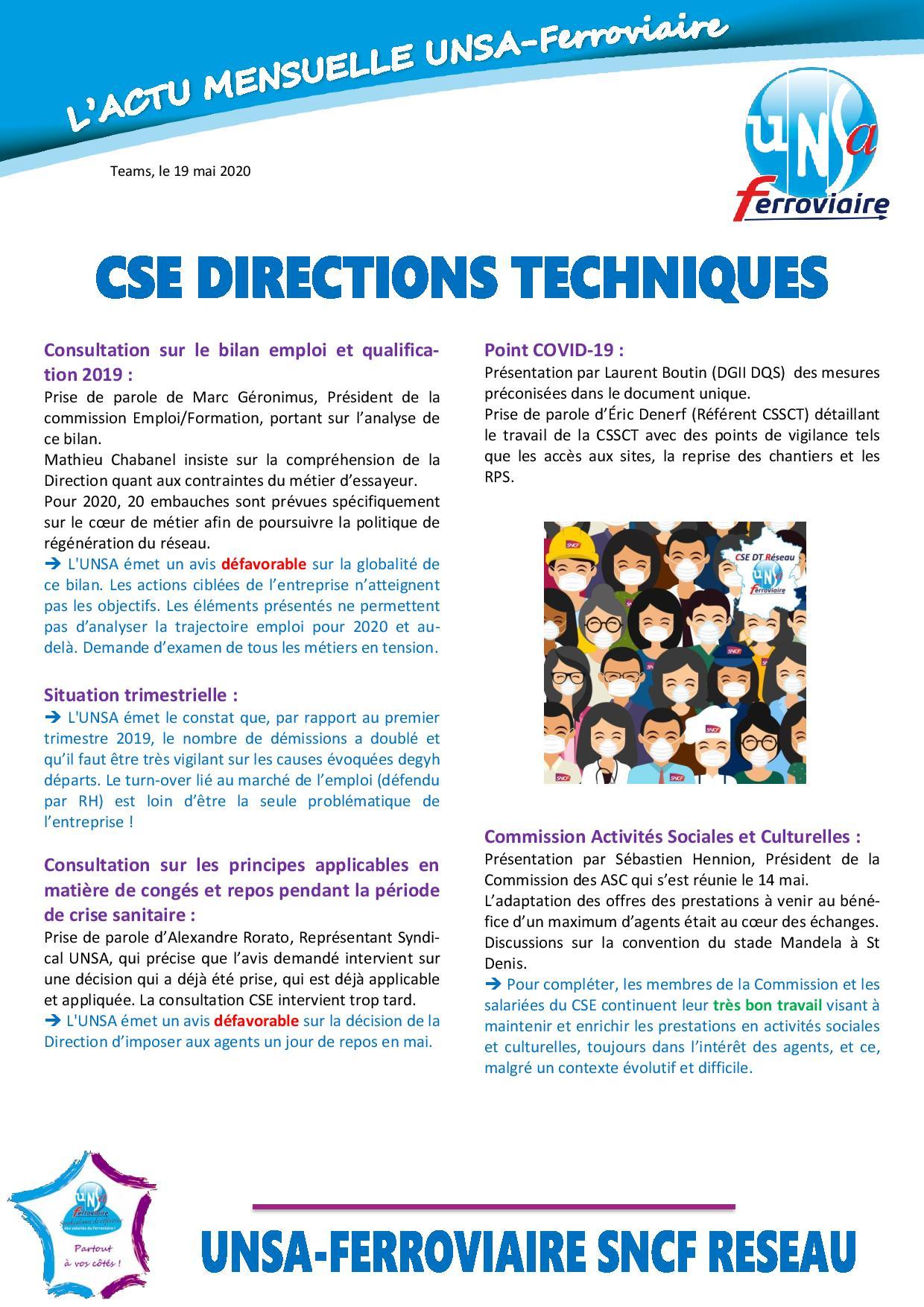 CSE Directions Techniques - UNSA-Ferroviaire