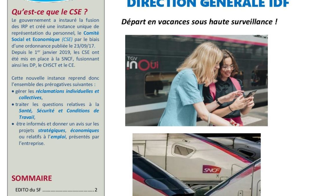 Journal du CSE  Réseau DG IDF