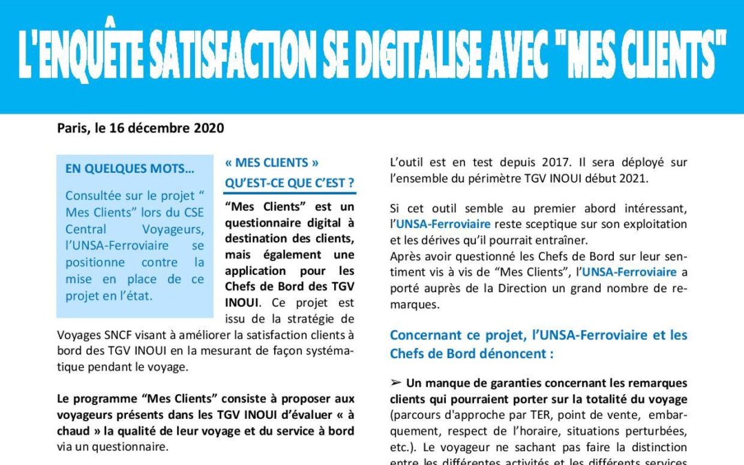Enquêtes clients