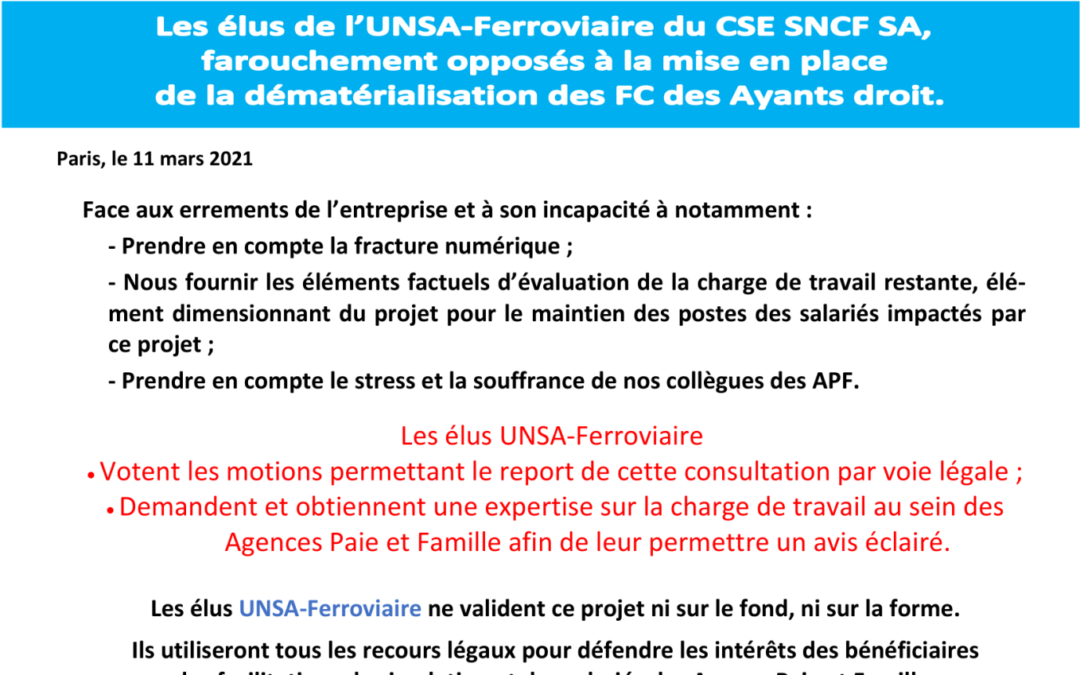 CSE SNCF SA