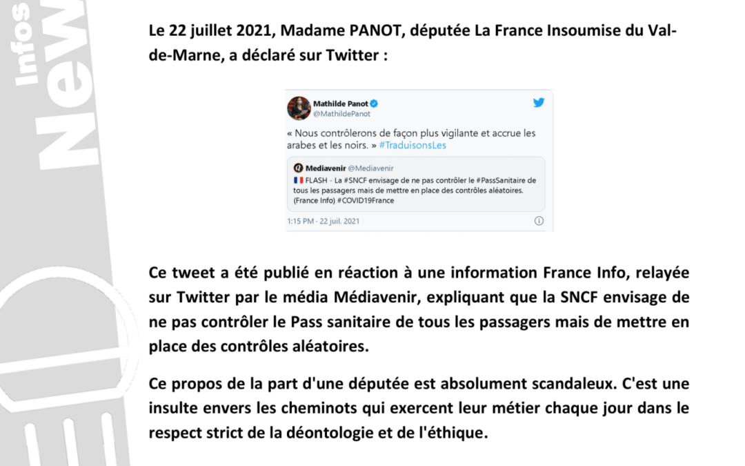 Déclaration d’une député LFI