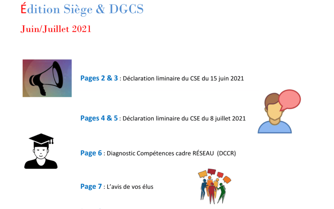 CSE Réseau – Siège & DGCS