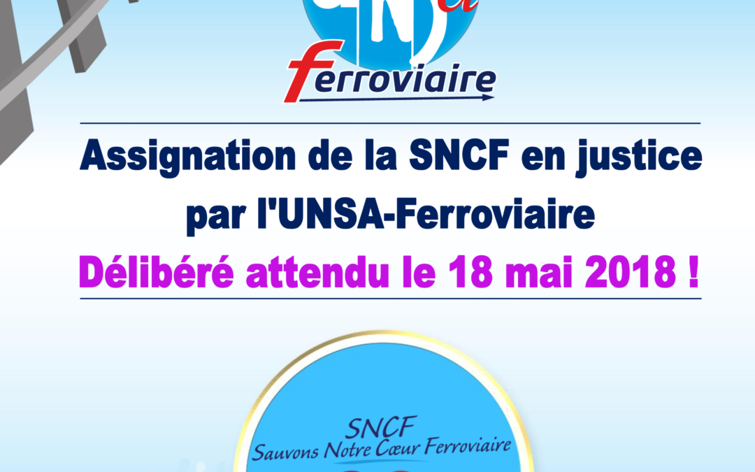 Assignation de la SNCF en justice par l’UNSA-ferroviaire