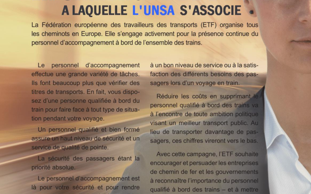 La campagne de l’ETF à laquelle l’UNSA s’associe