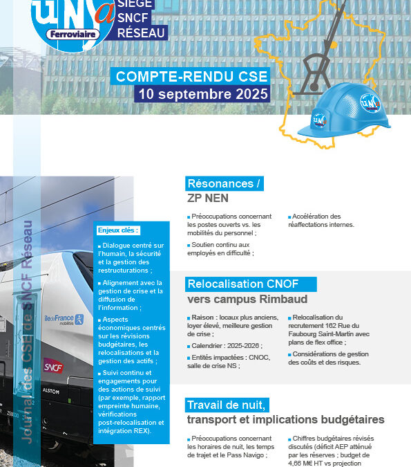CSE Réseau – SIÈGE SNCF RÉSEAU