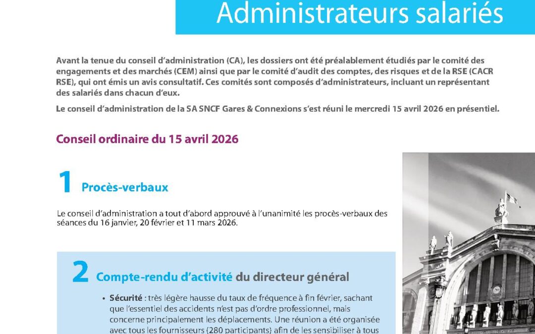 La lettre des admin G&C