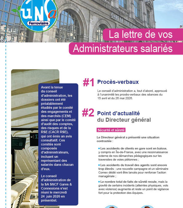 La lettre des admin G&C