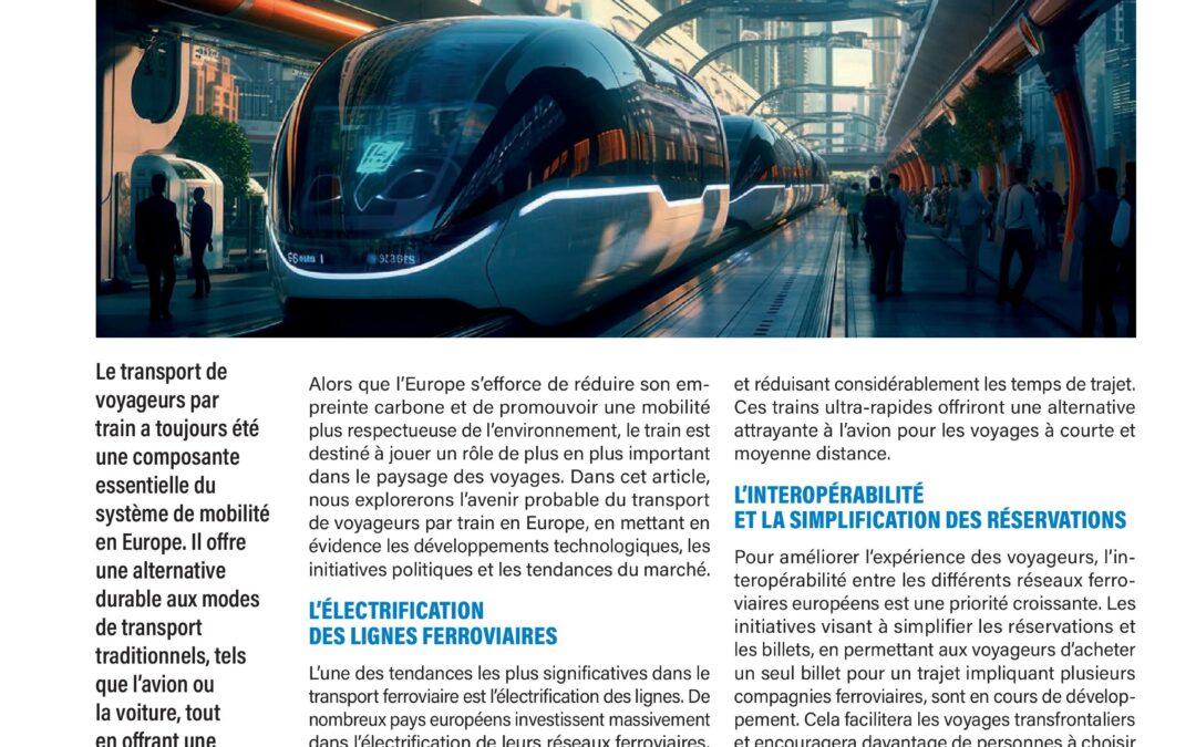 L’avenir prometteur du transport de voyageurs par train en Europe